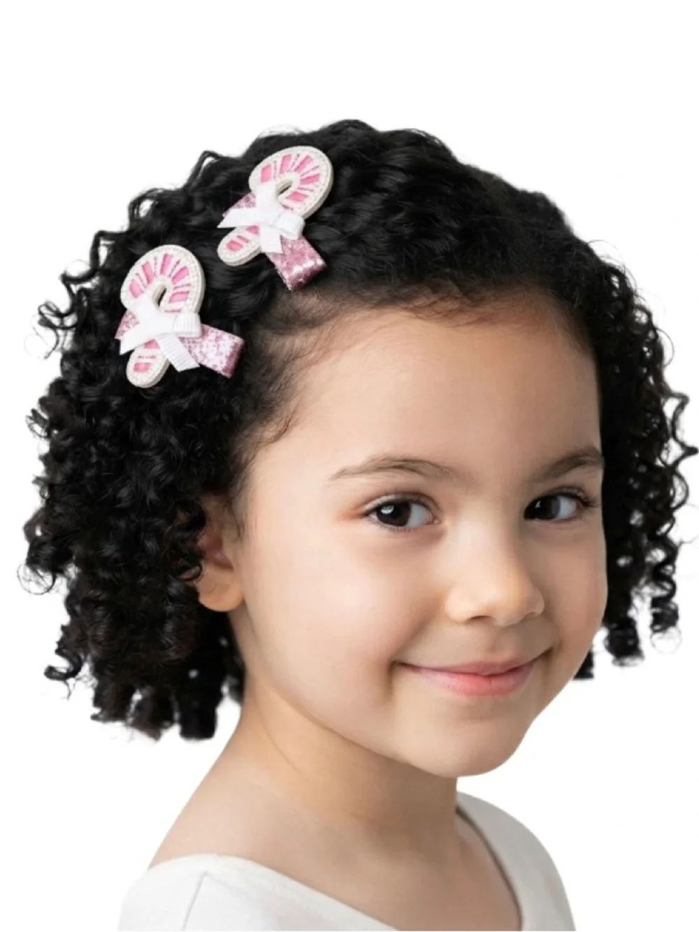 Sweet Wink (2) 2 pk. Candy Cane Hair Clip Sets (NWT)